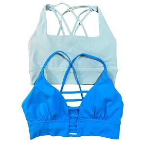 Buffbunny Sports Bras Sz M Blue Lot 2